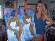 Il pennello rosa che ha stregato l’isola di Tahiti