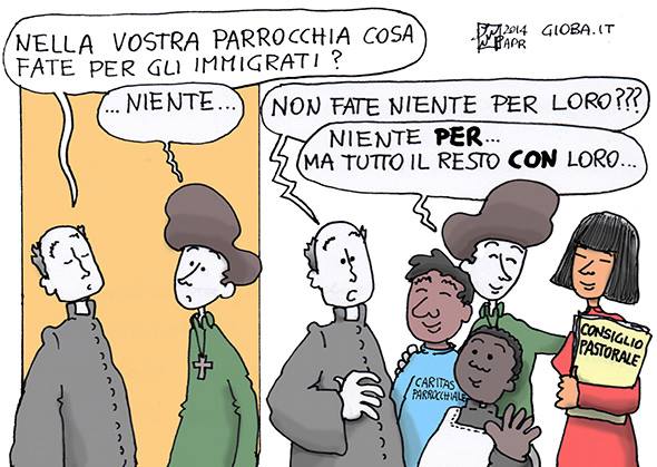 non per loro, ma con loro