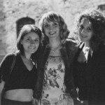 Isabella Leardini, Ivonne Mussoni e Federica Bologna, staff parco poesia