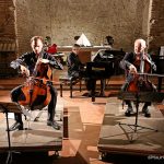 PianoCellos Trio, formato da Alberto e Claudio Casadei, con Paolo Biondi al pianoforte