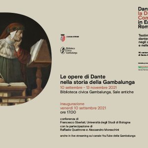 dante alighieri alla biblioteca gambalunga di rimini, la mostra