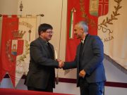 Vescovo Nicolò in visita a sindaco e giunta