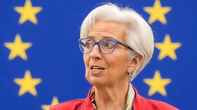 Christine Lagarde, President of the ECB, at the plenary session of the European Parliament