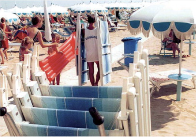 spiaggia rimini foto d'epoca