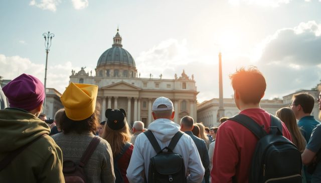 Giovani a San Pietro Roma giubileo fede