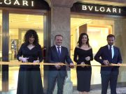 Luisa Ranieri a Taormina per il taglio del nastro della nuova boutique Bvlgari