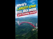 Cina, ultimi ritocchi a ponte ad arco in acciaio con campata più ampia del mondo