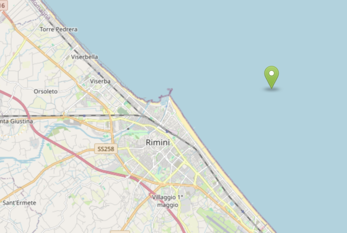 Terremoto di magnitudo 3.2 sulla Costa Romagnola meridionale